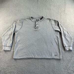 Levis Shirt Mens‎ Extra Large Gray Henley Thermal Casual Outdoor Base Layer Tee